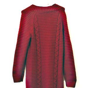 Banana Republic Cable knit Dress.  Size M - A rich dark red